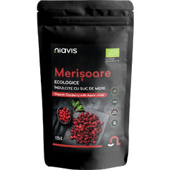 Merisoare Ecologice/BIO Indulcite cu Suc de Mere 125g