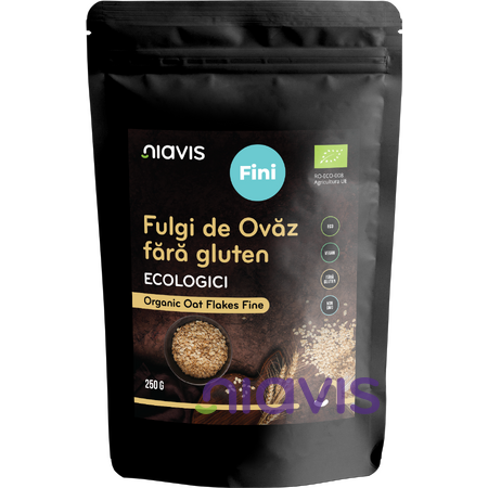 Niavis Fulgi de Ovaz Ecologici Fini fara Gluten 250g