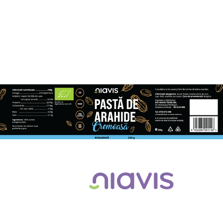 Niavis Pasta de Arahide Cremoasa Ecologica/BIO 250g