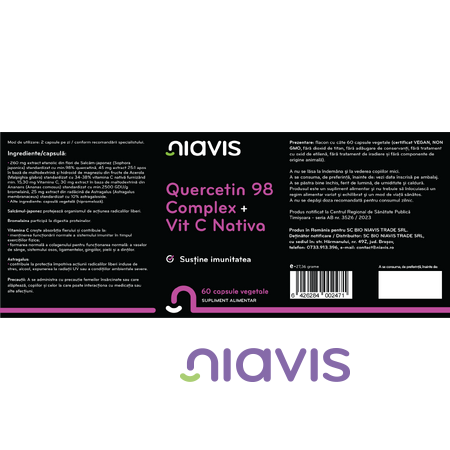 Niavis Quercetin 98 Complex + Vit C Nativa 60 cps