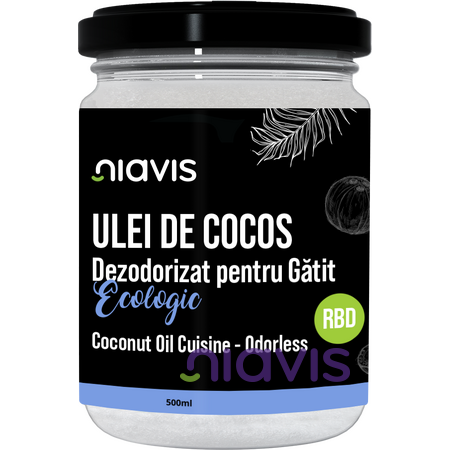 Niavis Ulei de Cocos Dezodorizat pentru Gatit (RBD) Ecologic/BIO 500ml