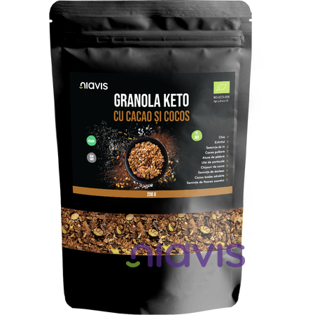 Niavis Granola Keto cu Cacao si Cocos Ecologica/BIO 200g