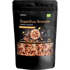 Magazin naturist: Producator / Distribuitor de produse naturiste, Niavis SuperDuo Granola - Ananas & Banana Ecologica 250g, 10 , Niavis